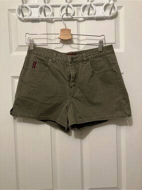 Women's Olive Green Cotton Shorts
